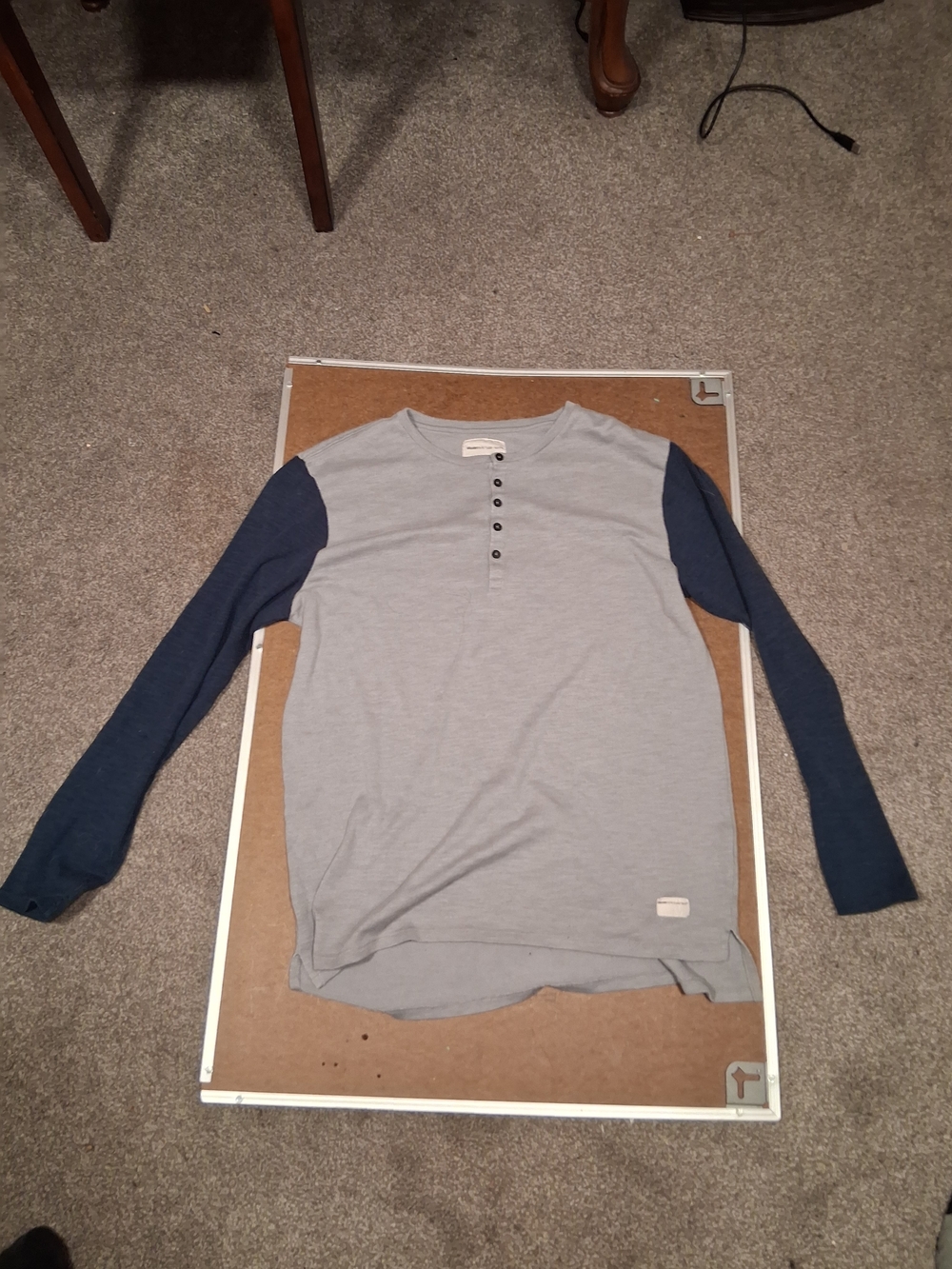 Modern Amusement Light Gray Henley Pullover